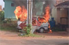 Car goes up in flames in Suratkal